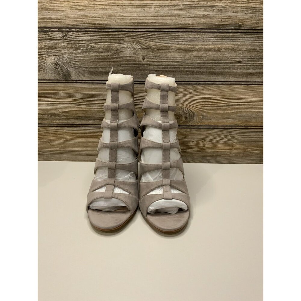 Marc Fisher Hindera Open Toe Caged Sandals 9M Taupe Suede NEW - Picture 4 of 7